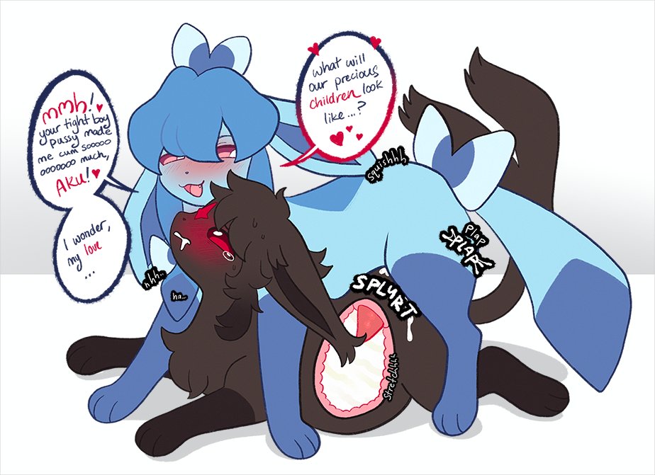 big_belly black_fur bloowolfy blue_fur blush cum cum_in_pussy cum_in_uterus cum_inside dialogue eeveelution english_text espeon fangs feral feral_on_feral feral_only feral_penetrating gashamon_(artist) glaceon heart implied_impregnation impregnation inflation male/female original_character penis pink_eyes pokemon pokemon_(species) red_eyes sex socks_(marking) tears text vaginal_penetration vaginal_sex x-ray