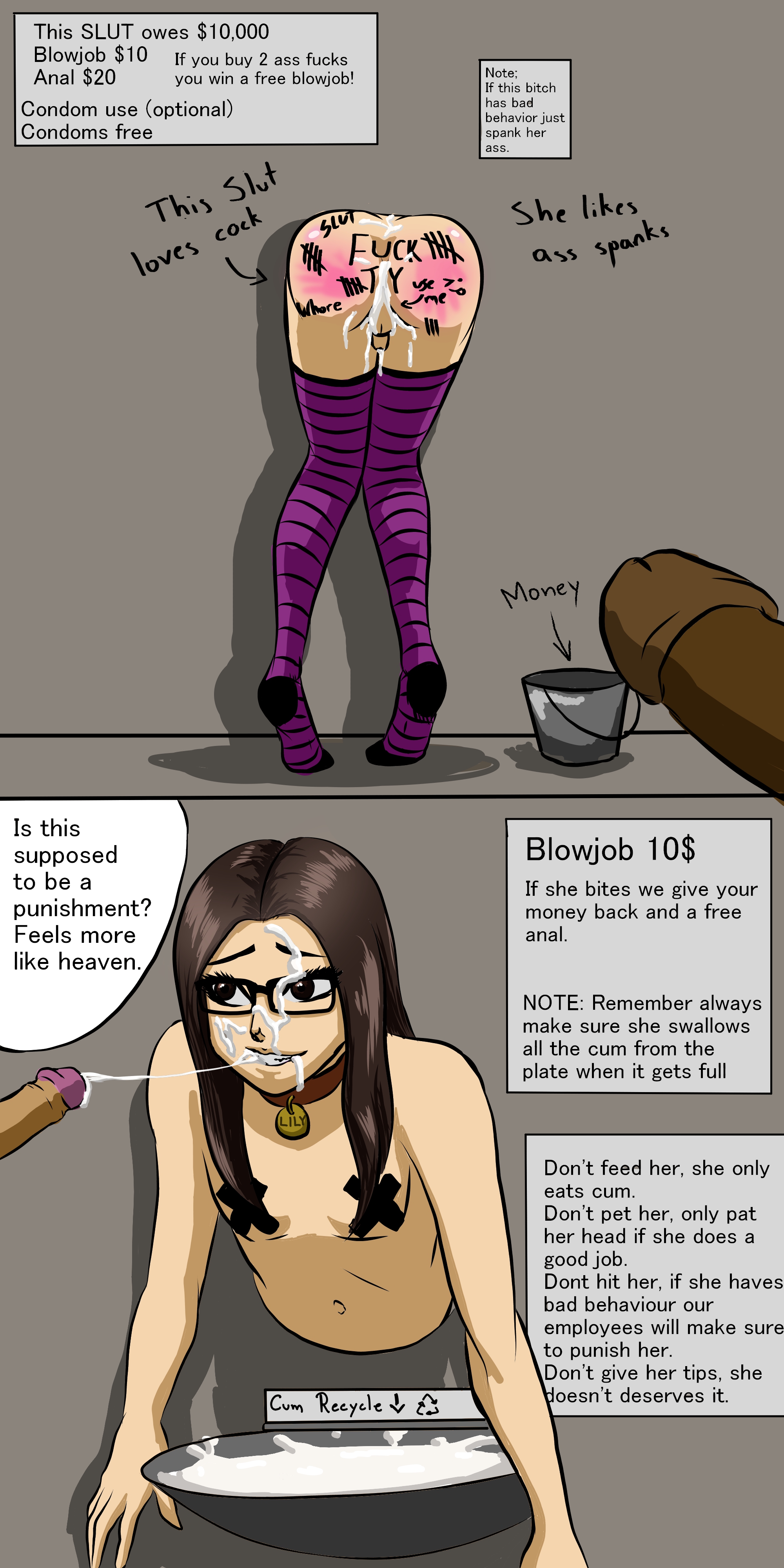 anal, ass, body writing, bukkake, collar, cum, cum bucket, cum drip, cum in ass, cum in mouth, cum inside, cum on face, degradation, domination, enjoying, femboy, forced, gay, genitals, glasses, gokkun, happy, helpless, humiliation, lilith femboy, long hair, male, money bag, no hand blowjob, no hands, no panties, nude, penis, precum, price, prostitution, punishment, sex slave, sign, size difference, slave, slim, slim waist, small penis, smile, smiling, spank marks, stuck, stuck in wall, text, through wall, torture, trap, x pasties, yaoi