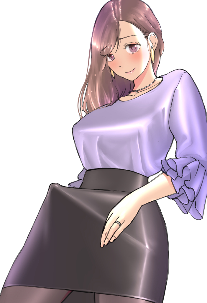 1futa, balls, big breasts, big penis, breasts, brown hair, bulge, bulge through clothing, business suit, clothed, clothing, erection, erection under clothes, erection under skirt, fully clothed, futa only, futanari, human, intersex, light skin, light-skinned futa, liza (artist), long hair, long sleeves, pantyhose, pencil skirt, penis, skirt, solo, standing, tenting