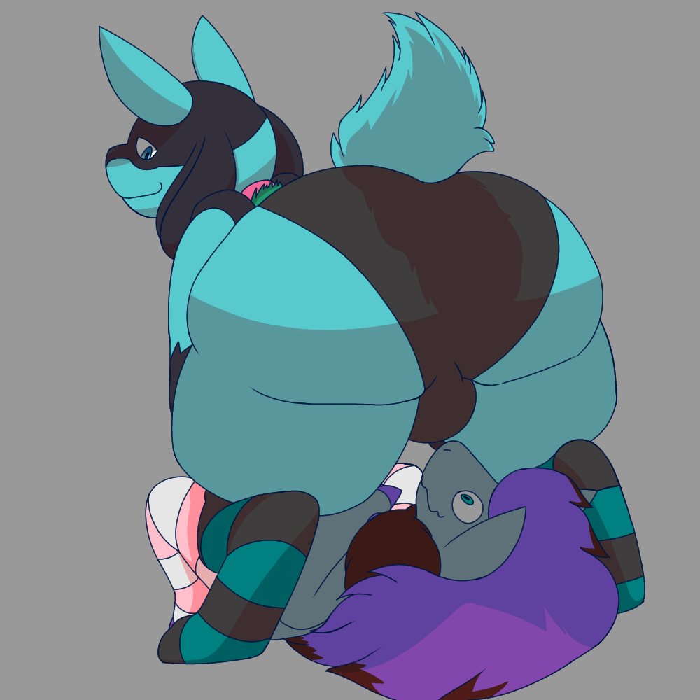 1:1 2022 alternate_color anthro anthro_on_anthro anthro_on_bottom anthro_on_top ass big_butt biped black_body black_fur blue_body blue_eyes blue_fur butt_focus caramel_(caramelcario) clothed clothing collar crossdressing duo fan_character front_view fur girly grey_background grey_body grey_fur hair imminent_facesitting legwear looking_back looking_down looking_up lucario male male/male male_on_bottom male_on_top mostly_nude multicolored_body multicolored_fur nintendo on_bottom on_top panties panty_bulge pattern_clothing pattern_legwear pattern_stockings pokemon pokemon_(species) pokiedragon25 purple_hair raised_tail rear_view shiny_pokémon simple_background stockings striped_clothing striped_legwear striped_stockings stripes teal_eyes two_tone_body two_tone_fur underwear video_games wide_eyed zor_(nya4) zoroark