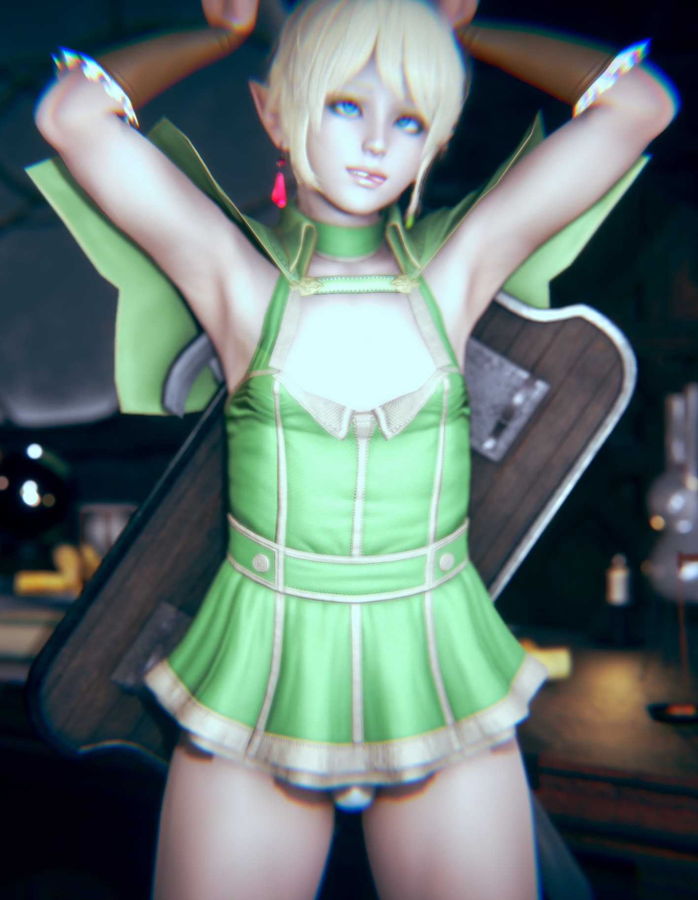 armpits, arms up, eyes rolling back, femboy, hdregrets, link, male, male only, penis, photo, posing, small penis, solo, the legend of zelda, tongue, tongue out