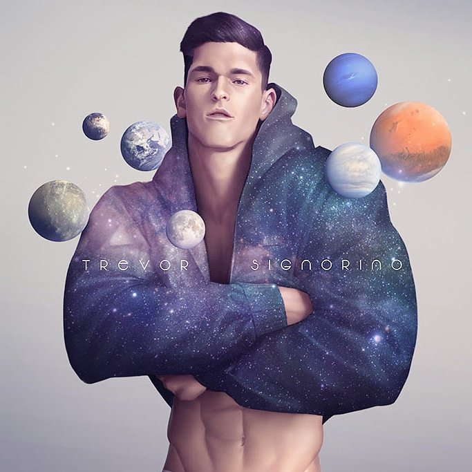 1boy art caucasian caucasian_male fitness_model jacket looking_at_viewer male male_only muscles muscular muscular_male planets real_person silverjow solo solo_male trevor_signorino