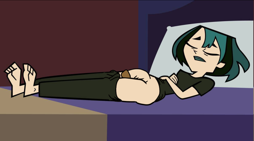 1futa balls bed bottomless breasts cartoon_network clothed clothing duckymomoisme fresh_tv futa_only futanari gwen_(tdi) human light-skinned_futanari light_skin lying lying_on_back on_back pajamas pants_down partially_clothed penis sleeping solo teletoon total_drama_island wet_dream