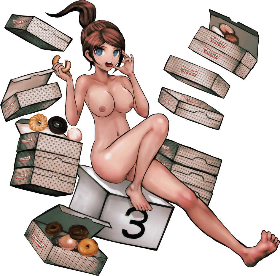 1girls accurate_art_style asahina_aoi big_breasts blue_eyes box_of_donuts breasts brown_hair brown_nipples cheeeeeeeeeeeeen chest danganronpa danganronpa:_trigger_happy_havoc donut edit feet legs nipples pussy solo solo_female sprite sprite_edit straight_hair thighs tongue tongue_out transparent_background vagina