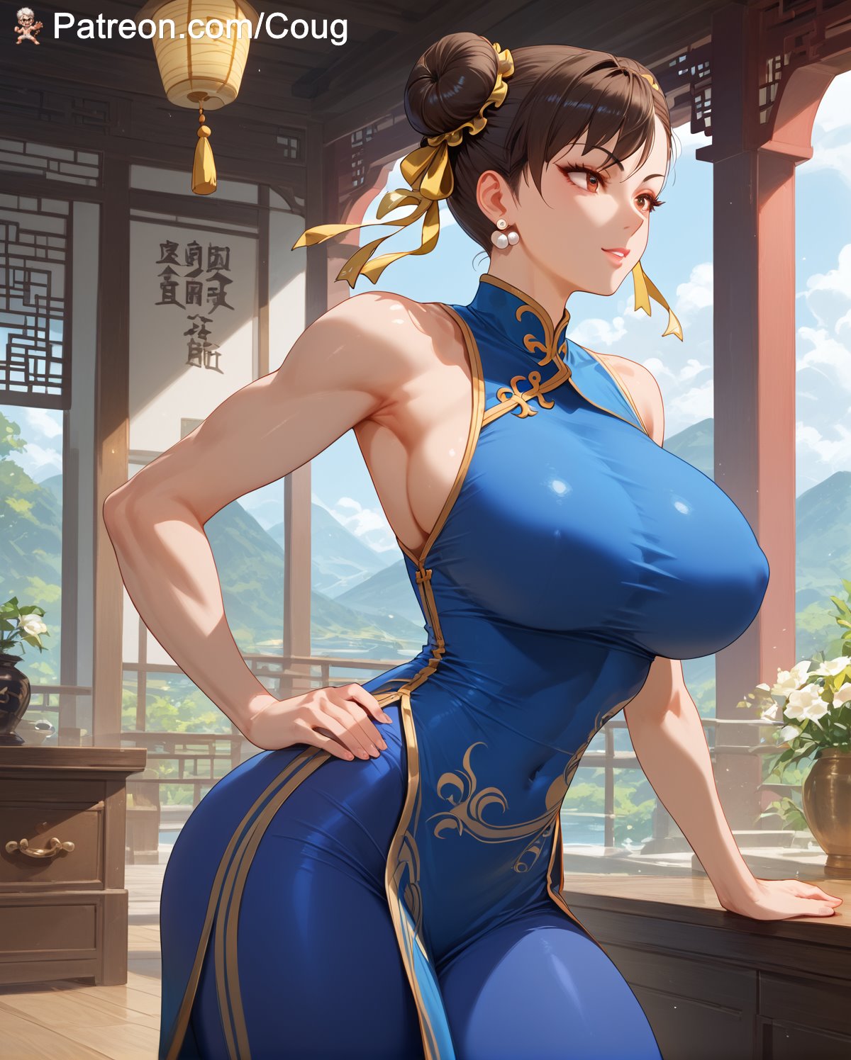 1girls, ai assisted, ai generated, chun-li, cougwe, female, stable diffusion, street fighter, street fighter 6
