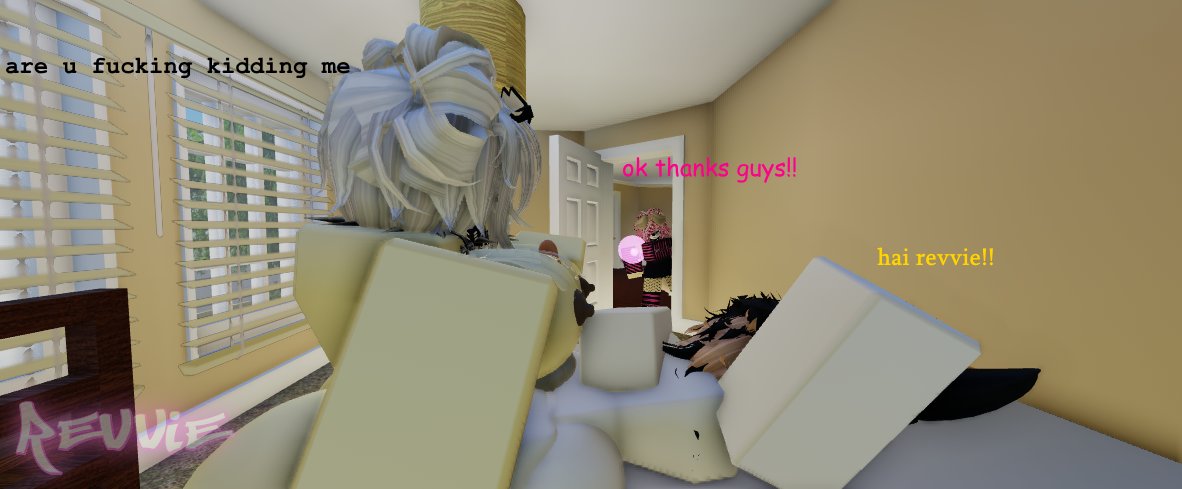 1boy 1girls 3d big_breasts big_penis boobjob caught caught_in_the_act hikage_(xr_revvie) lumi_(xr_revvie) revvie_(xr_revvie) roblox robloxian self_upload size_difference tagme text titjob xr_revvie