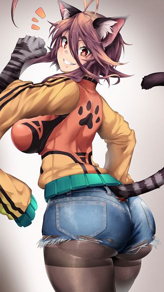 arashi_yagatake ass big_ass big_butt cat_ears cat_tail catgirl nekomimi original yagatake_arashi yana_(nekoarashi)