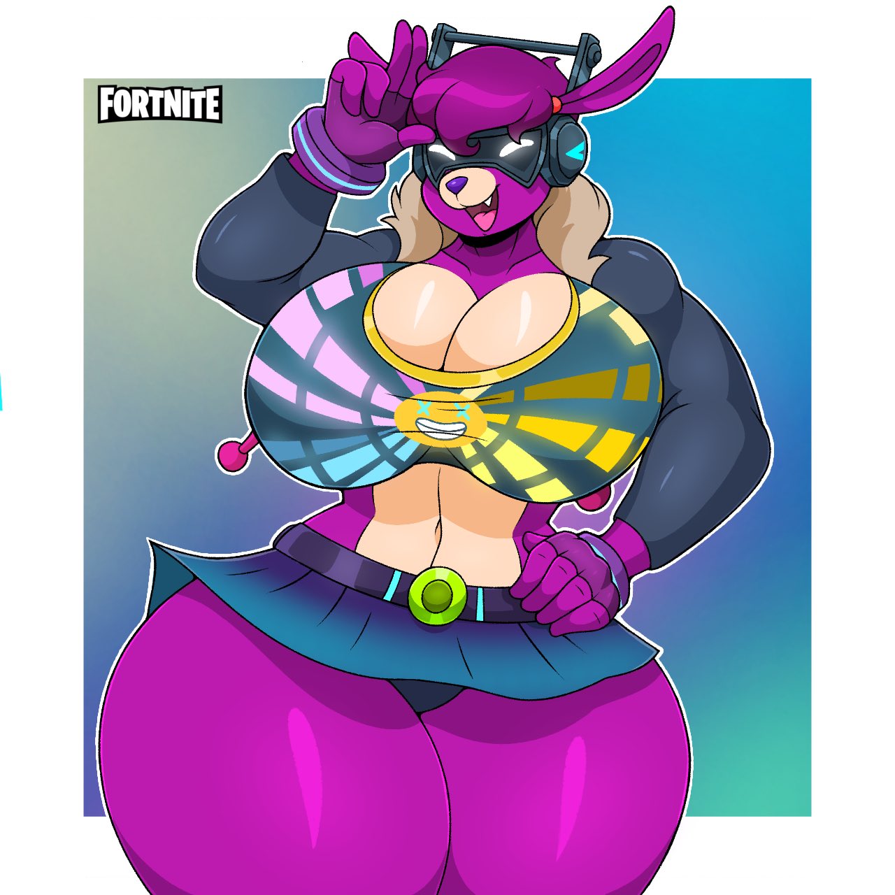 big_breasts clothing dj_bop fortnite furry omegabrawl purple_fur skinny thick_thighs