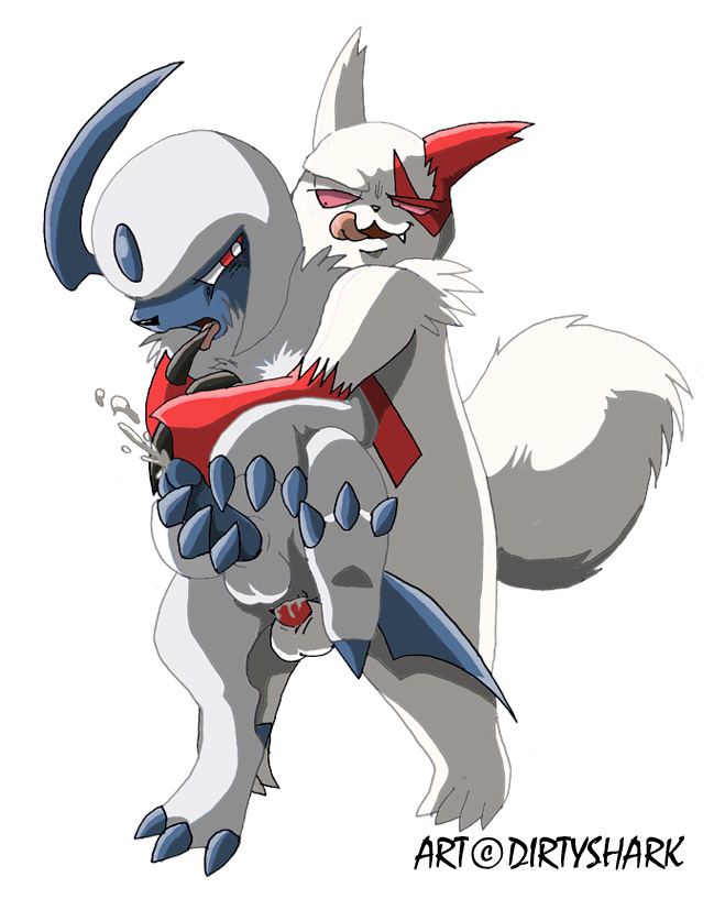 absol anal anal_sex balls cum cum_inside cumshot erection gay male masturbation nintendo nude orgasm penetration penis pokemon pokemon_(species) red_eyes sex spread_legs spreading thedirtyshark tongue year_request zangoose