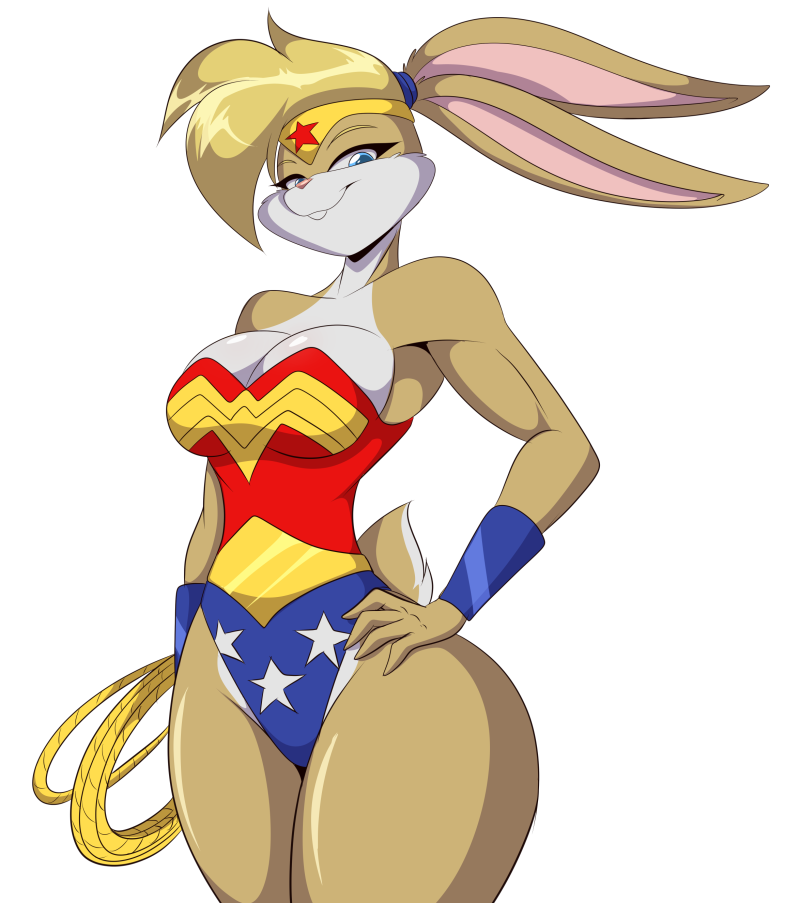 2024 5_fingers anthro bedroom_eyes big_breasts blonde_hair blue_eye breasts bunny bunny_girl bunnygirl cleavage cosplay curvaceous curvaceous_figure curvy curvy_body curvy_female curvy_figure dc dc_comics digital_art digital_drawing_(artwork) digital_media digital_media_(artwork) fluffy fluffy_tail furry hair hand_on_hip hand_on_own_hip holding_object holding_rope hourglass_figure lagomorph lasso leotard leporid leporid_humanoid lola_bunny long_ears looking_at_viewer looney_tunes mammal mastergodai multicolored_body multicolored_fur png rabbit rope seductive seductive_look seductive_smile short_hair smile smiling smiling_at_viewer space_jam tan_body tan_fur thick_thighs transparent_background transparent_png two_tone_body two_tone_fur voluptuous voluptuous_female warner_brothers wide_hips wonder_woman_(cosplay) wonder_woman_(series)