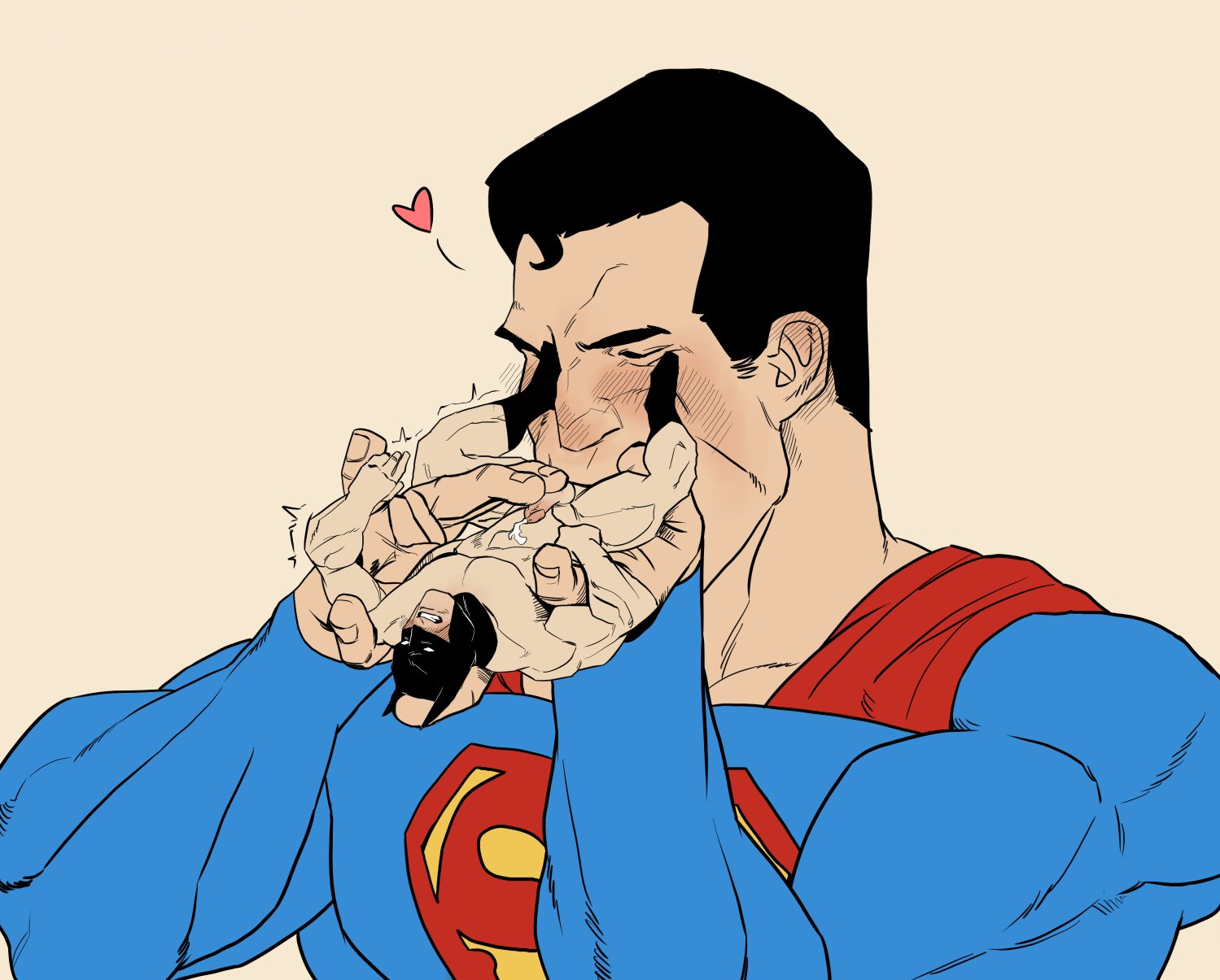 2025, 2boys, batman, batman (bruce wayne), boots, bruce wayne, clark kent, dc, dc comics, eyes closed, giant, giant male, legs up, male, male only, mask, mask on head, masked, masked male, micro, micro male, micro on macro, muscular, muscular male, only one naked, precum, precum on penis, simple background, size difference, superhero, superman, superman (clark kent), superman (series), tiny male, toned body, tongue in anus, twitter username, yaoi