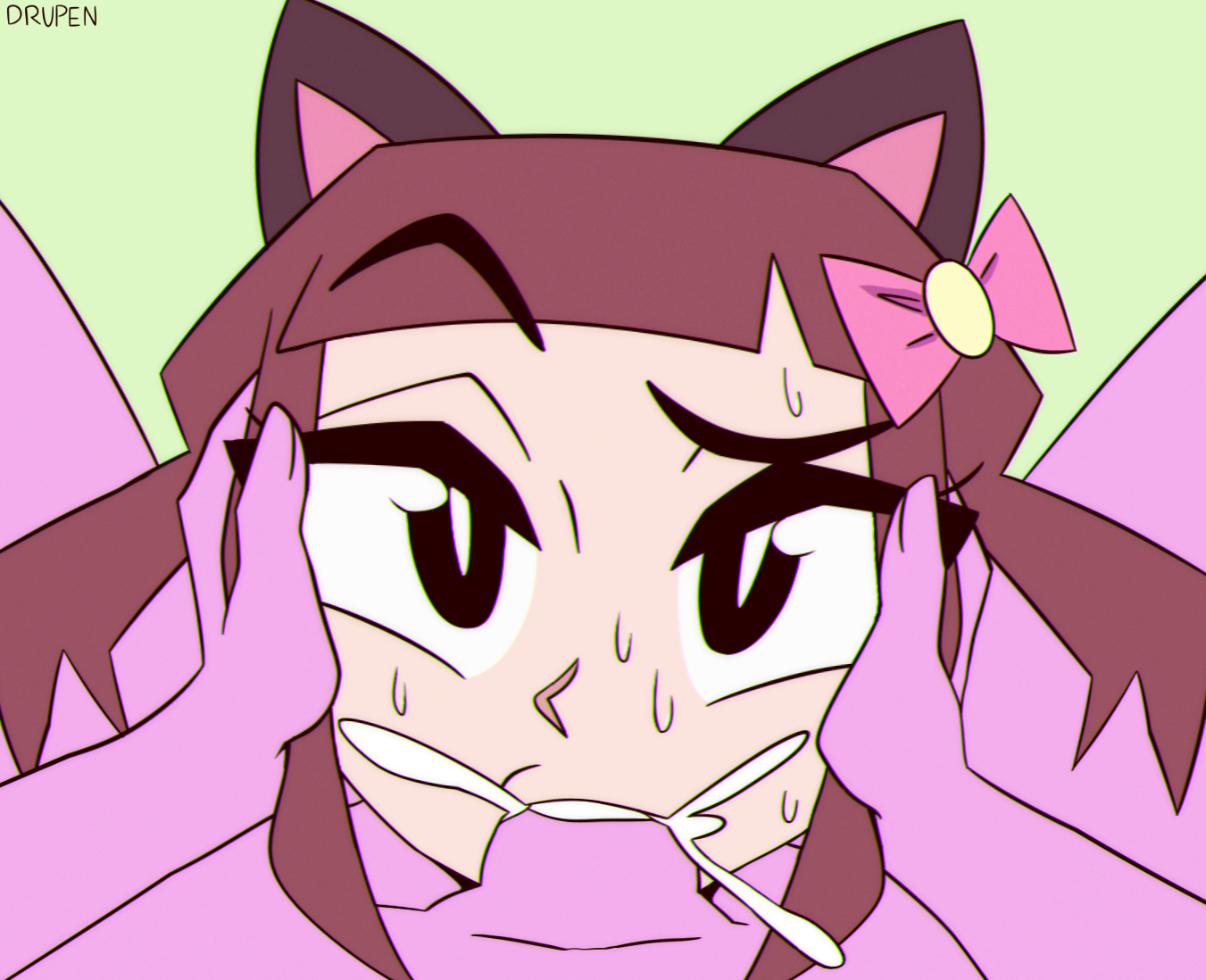 1futa, 1girls, aged up, blowjob, brown hair, cat girl, catgirl, confused expression, cum in mouth, cum in throat, deepthroat, drupeneassot, eye contact, fellatio, female, futa on female, futanari, head grab, intersex, jellybean (mcyt), mcyt, meowbahh, minecraft, minecraft youtubers, oral, pov, teenager, teeth, teeth showing, tight throat, twintails, twitch, twitch streamer, twitch.tv, twitter, twitter username, virtual youtuber, young, youtube, youtuber, youtubers