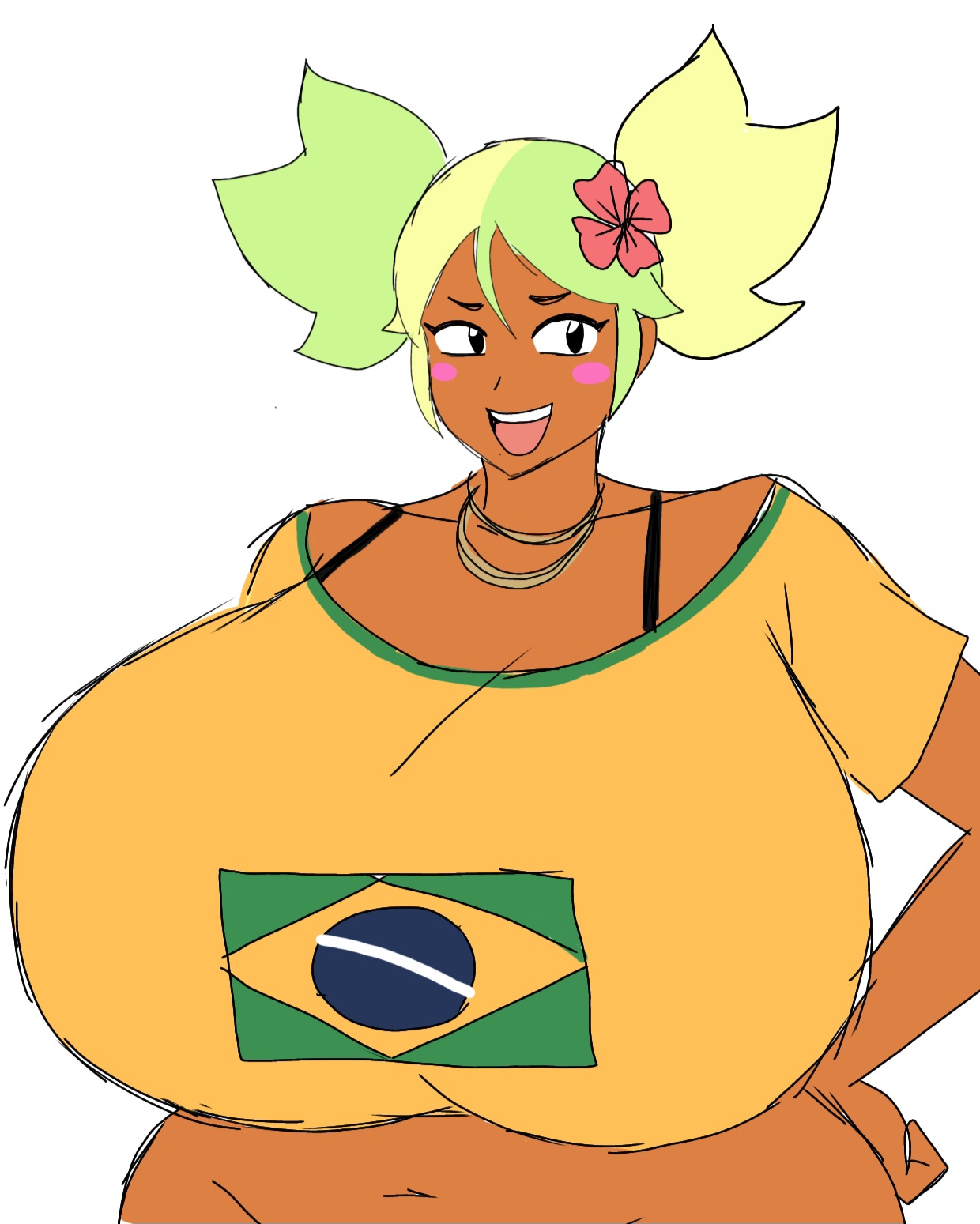 1female, 1females, 1girl, 1girls, brawl stars, dark skin, female, female only, girl, girl only, mandy (brawl stars), momiji (artist), solo, solo female, solo girl, tagme