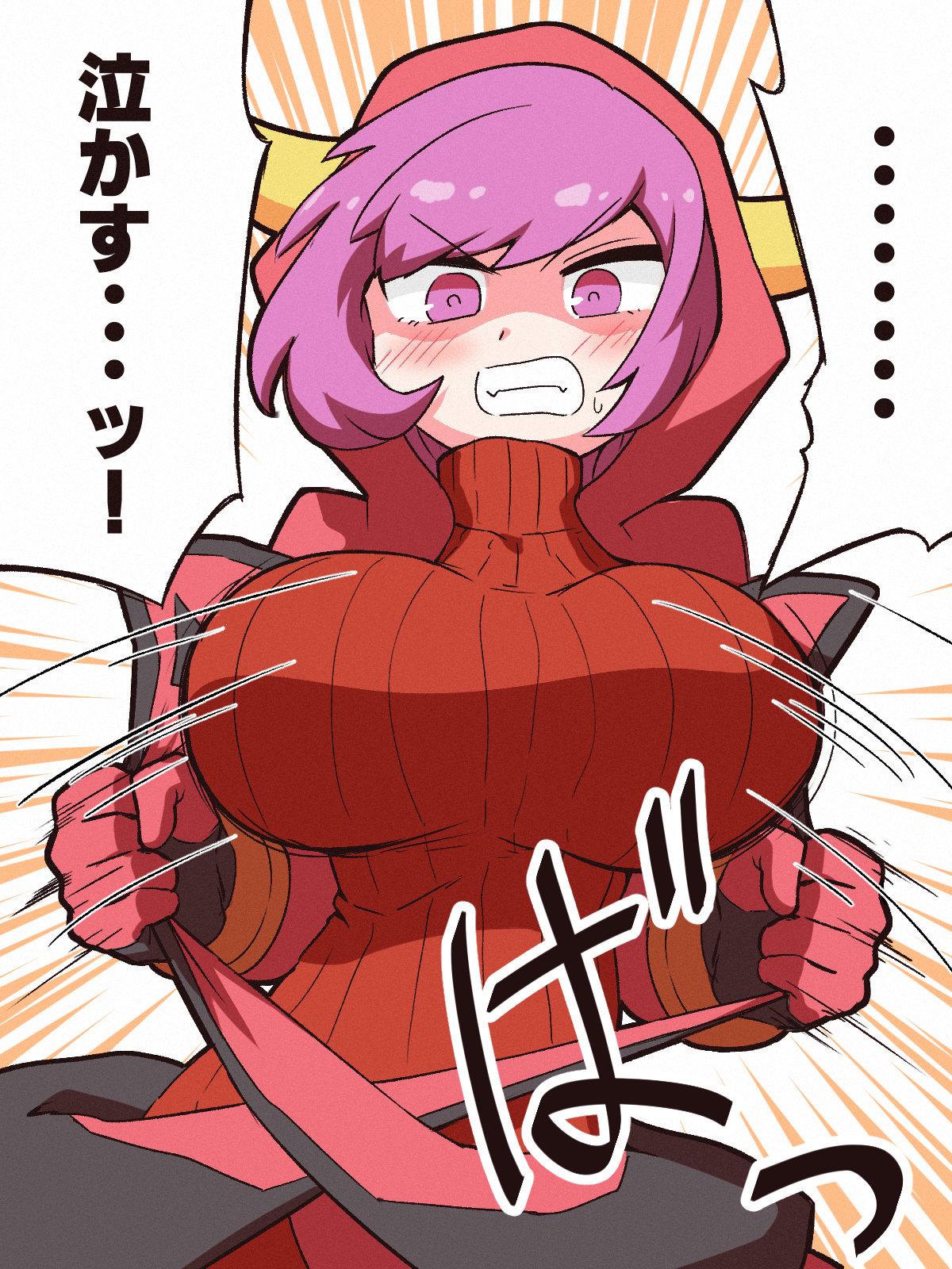 1girls, 2022, alternate breast size, big breasts, breasts, courtney (pokemon oras), courtney (pokemon), female, female only, japanese text, kurachi mizuki, pokemon, pokemon oras, purple eyes, purple hair, solo, tagme, team magma, text, translation request