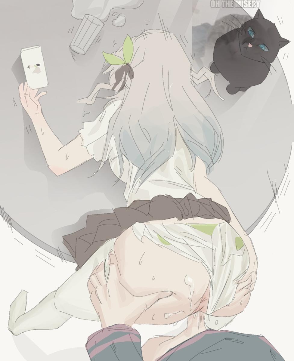 2d 2d_(artwork) bent_over bent_over_table blade_(honkai:_star_rail) cat clothed_sex cum cum_on_ass cup elio_(honkai:_star_rail) firefly_(honkai:_star_rail) gnarlypzofbread hand_on_ass holding_own_ass meme motion_lines panties panties_aside phone sex sex_from_behind simple_background spilled_liquid table table_sex thighhighs two_tone_panties vaginal vaginal_penetration vaginal_sex