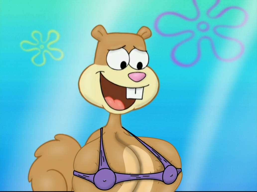 1girls 2018 anthro big_breasts bikini breast_squish breasts clothing fatandboobies female huge_breasts mammal nickelodeon nipple_outline rodent sandy_cheeks sciurid screencap screenshot screenshot_edit skimpy_bikini solo spongebob_squarepants squish straight_hair swimwear