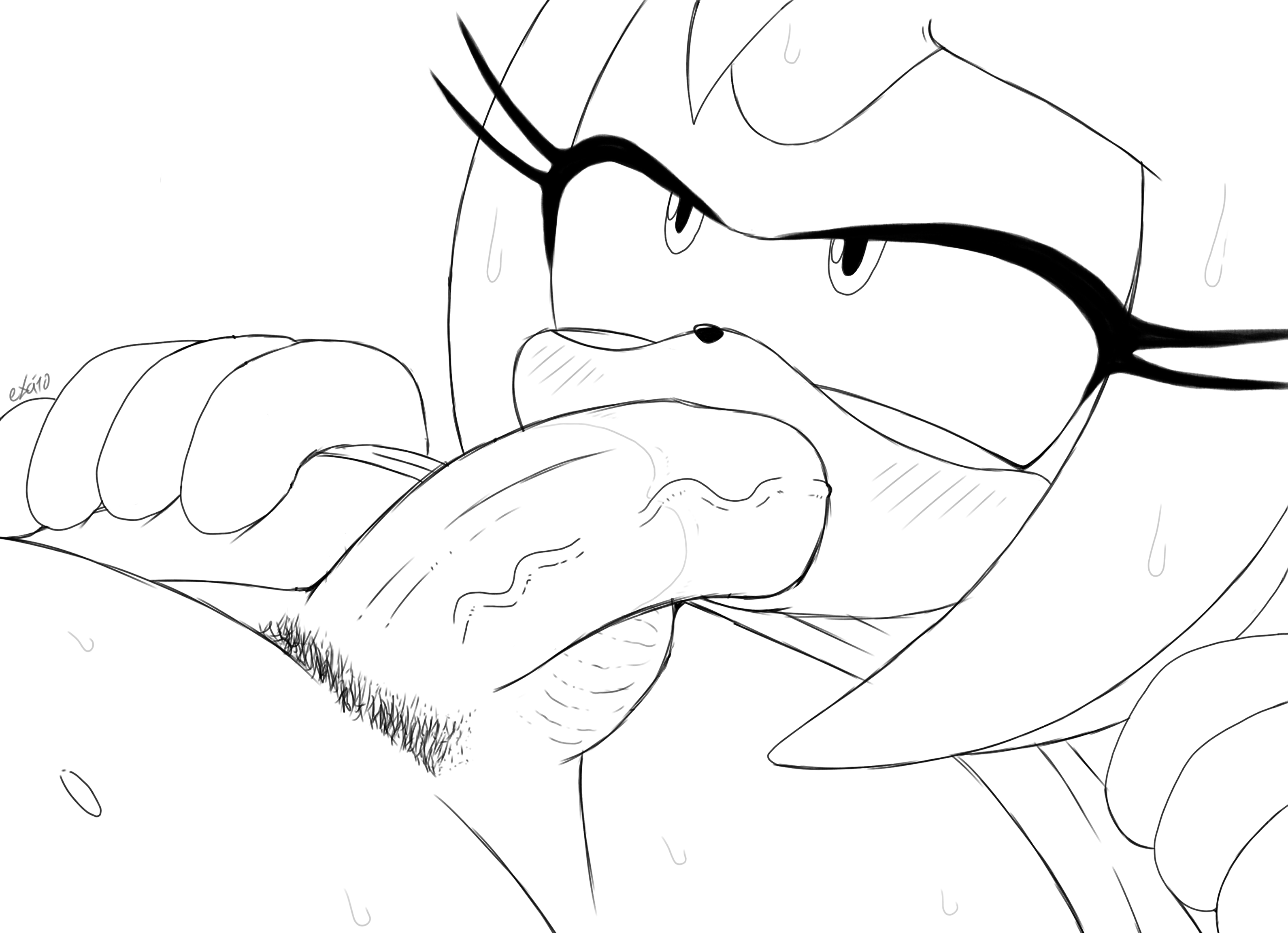 amy rose, anthro, balls, erection, excito, female, hedgehog, male, penis, sex, sonic (series)