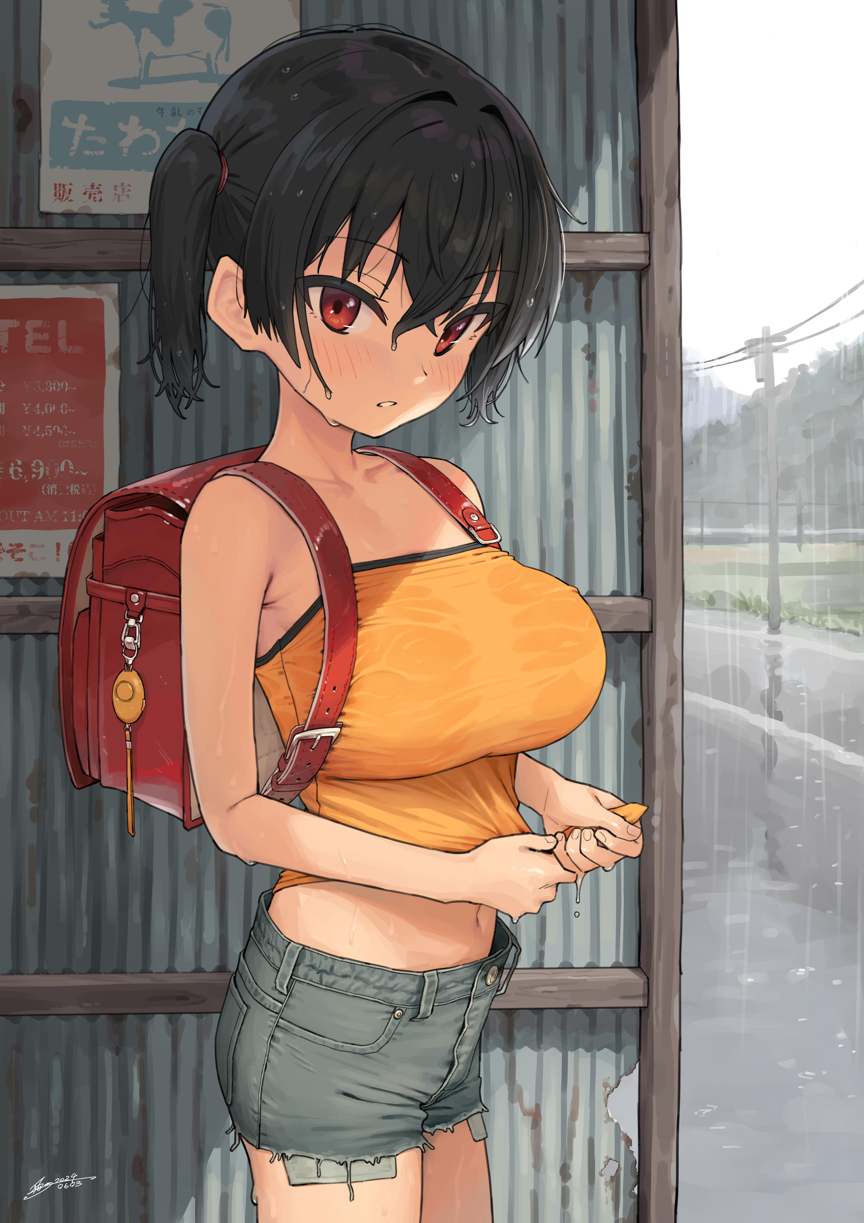 big breasts, breasts, curvaceous, curvy, curvy female, female, female focus, female only, gaki kyonyuu, huge breasts, kaedeko (kaedelic), kanna sasaki (kaedeko), large breasts