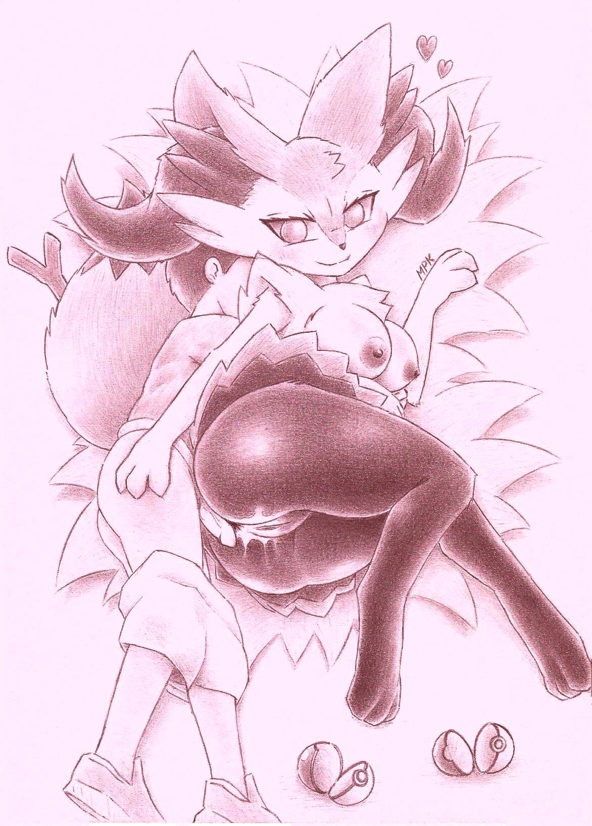 anus ass bodily_fluids braixen breasts cum cum_in_ass cum_in_pussy cum_inside duo female feral fullfolka genital_fluids genitals graphite_(artwork) hi_res human humanoid male male/female mammal monochrome nintendo pencil_(artwork) penetration penile penile_penetration penis penis_in_ass pokémon_(species) poke_ball pokeball pokemon pokemon_(species) simple_background traditional_media_(artwork) video_games young