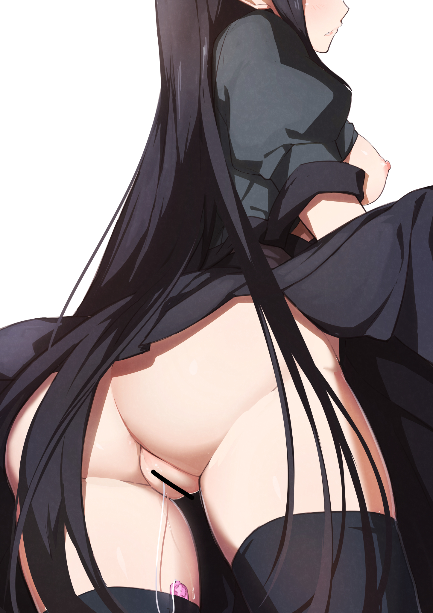 1girls, adult, ass, bar censor, black hair, breasts, censored, clothed female, clothed sex, commission, dragon girl, elf ears, erect nipples, eyes out of frame, female, female only, horny, horny female, humanoid, isekai shokudou, kuro (isekai shokudou), looking at partner, maid uniform, morisobo, nipples, no panties, outside, pussy, restaurant, sex toy, skirt, skirt lift, solo, spread legs, tagme, thighhighs, vaginal penetration, vibrator, vibrator in pussy, yellow eyes