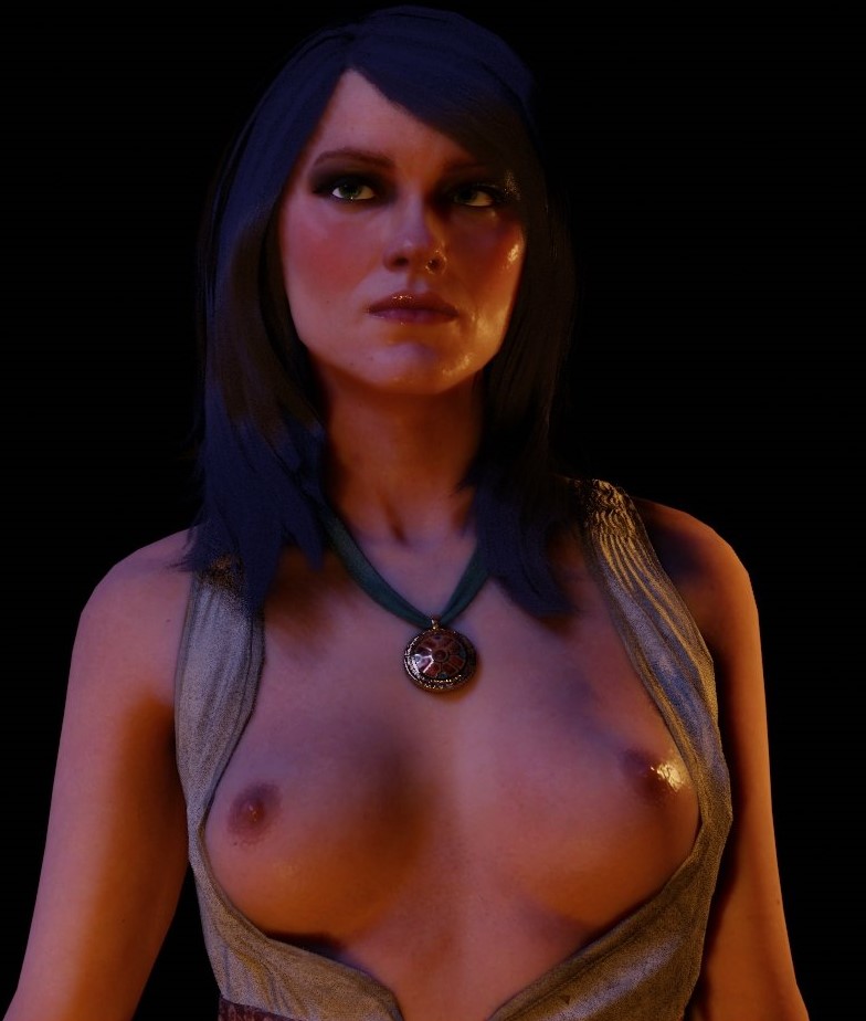 1girls 3d big_breasts breasts_out cd_projekt_red corinne_tilly female female_only light-skinned_female necklace nipples nude nude_female puberty3dsfm solo the_witcher_(series) the_witcher_3:_wild_hunt upper_body