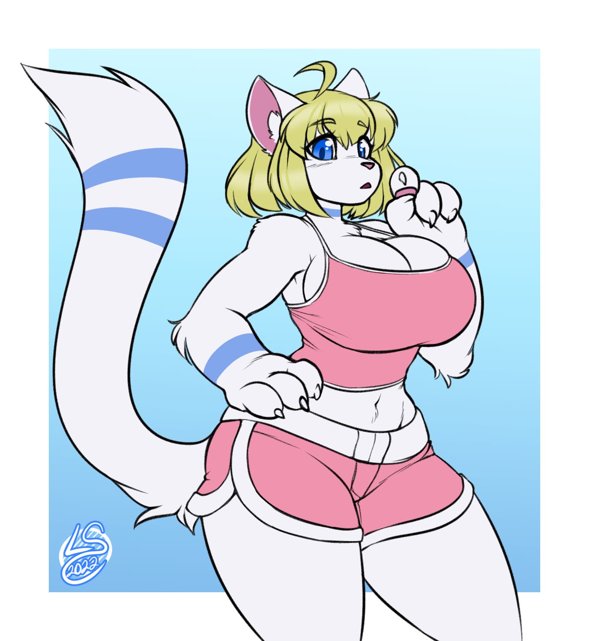 big_breasts breasts female furry kurimi_(lunarspy) lunarspy tagme thick_thighs