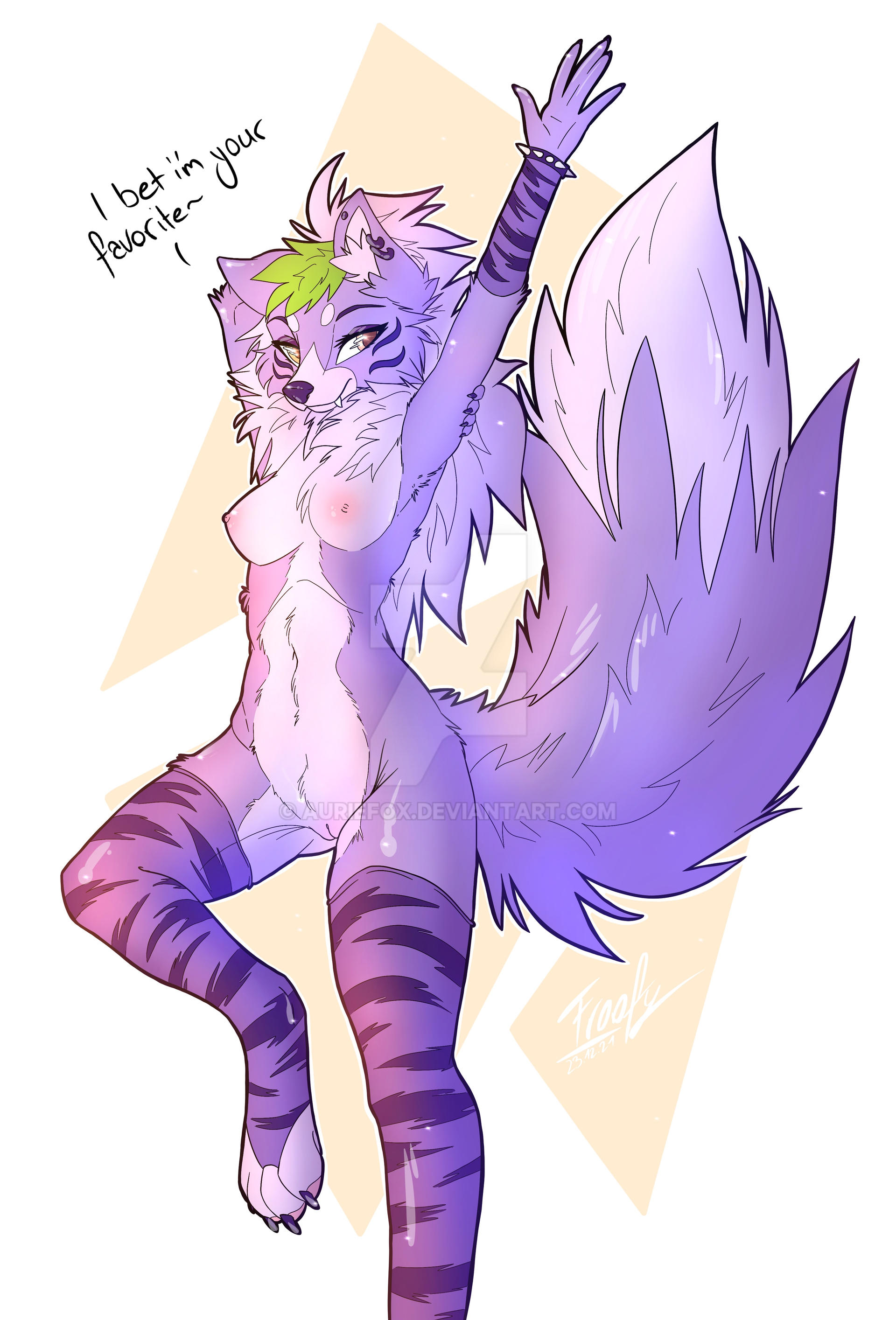 1girls, anthro, auriefox, boobs, breasts, female, female only, five nights at freddy's, five nights at freddy's: security breach, fluffy chest, fluffy hair, fluffy tail, furry, legwear, medium breasts, naked, nipples, nude, nude female, purple fur, pussy, roxanne wolf (fnaf), solo, solo female, tits, two-tone fur, vagina, white fur, wolf, wolf ears, wolf girl, wolf humanoid, wolf tail, yellow eyes