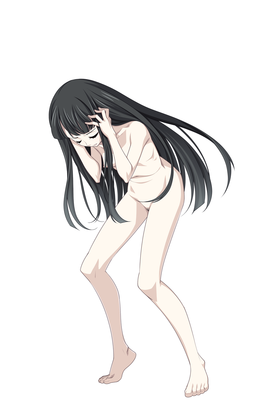 breasts byakuya_rinne clockup closed_eyes colored completely_nude dark_hair euphoria euphoria_(clockup) female game_cg hamashima_shigeo long_hair nipples official_art pale_skin pubic_hair pussy tagme teen teen_girl teenage teenage_girl teenager uncensored young