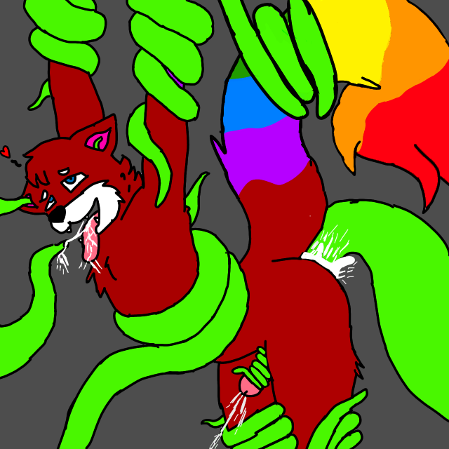 anthro bodily_fluids canid canine canis cum cum_drip cum_in_ass cum_in_mouth cum_inside dripping drooling_cum ear_penetration fluffy fluffy_tail forced fur genital_fluids genitals green_tentacles grey_background invalid_tag lgbt_pride lowered_legs male male/male mammal mind_break mindfuck multicolored_tail narrowed_eyes oral penetration penile penis penis_milking pink_penis pride_color_fur pride_colors rainbow rainbow_tail rainwolf raised_arm raised_tail rape red_body red_fur restrained restrained_arms restrained_legs simple_background solo squint submissive submissive_male tail_restraint tenacle_in_head tentacle tentacle_cum tentacle_ejaculation tentacle_in_ear tentacle_penetration tentacle_rape tentacle_sex tickling tongue tongue_out wolf