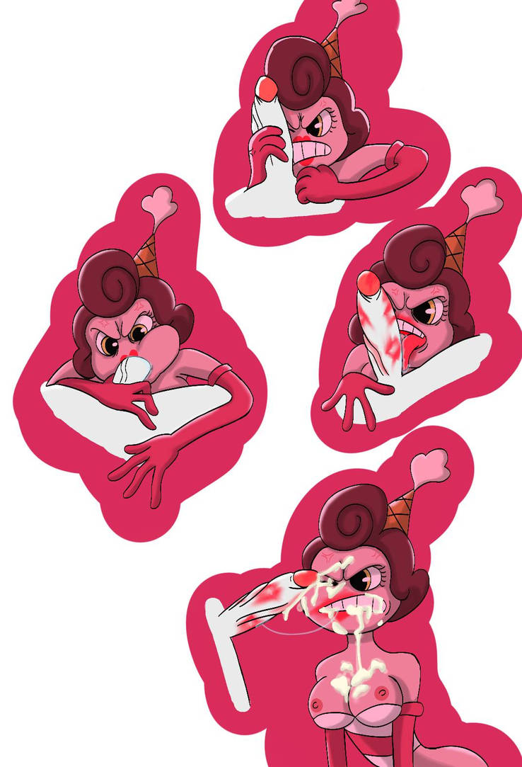 1boy 1boy1girl 1girls angry anthro armwear baroness_von_bon_bon big_breasts breasts cum cum_on_breasts cumshot cuphead cuphead_(game) deepthroat exposed_breasts fellatio female kiss_mark kissing large_breasts licking lipstick lipstick_mark lipstick_on_penis male male/female oral penis pink_skin red_lipstick royalty tagme_(artist)