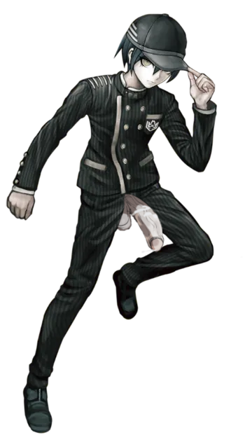 danganronpa danganronpa_v3 male_only penis_out saihara_shuuichi shuichi_saihara solo sprite_edit straight_hair transparent_background