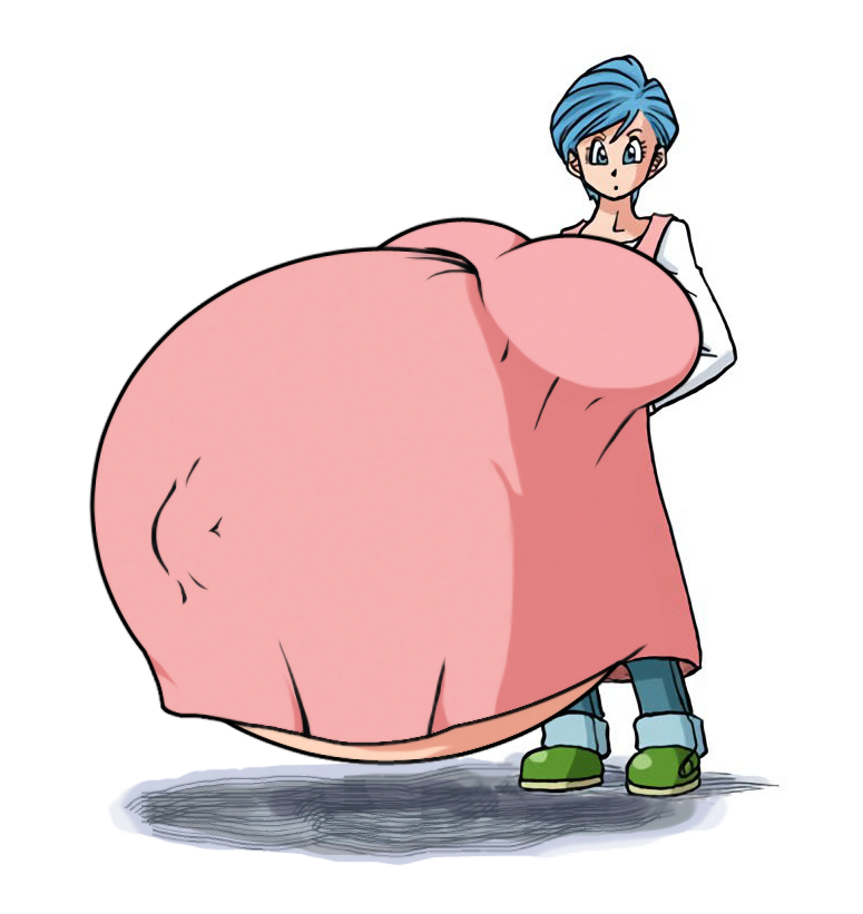 1girls big_breasts blue_hair breasts bulma_briefs canon_pregnancy dragon_ball dragon_ball_super dragon_ball_z dress female huge_breasts hyper_pregnancy maternity_dress morphtothetop navel_outline pregnant