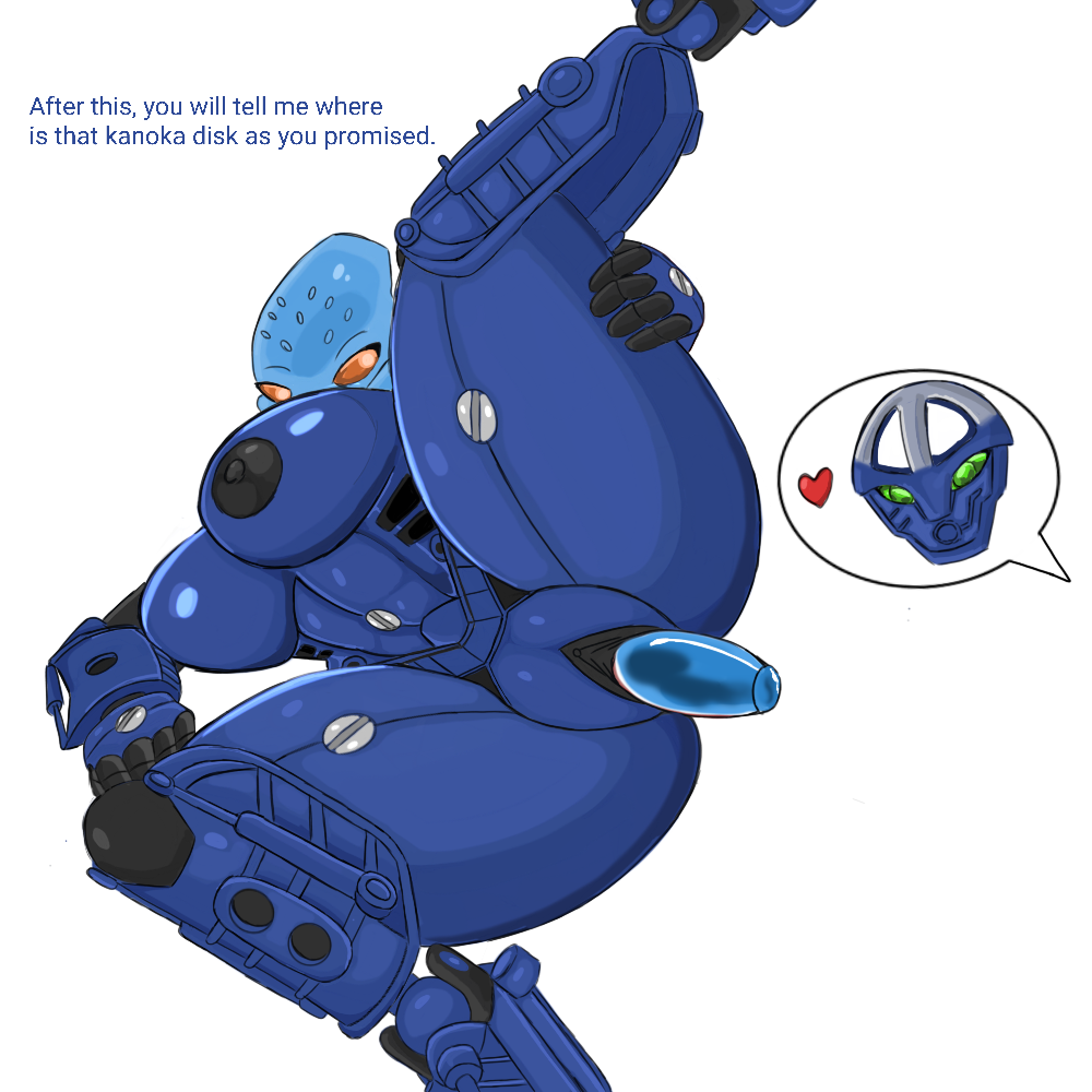 big_breasts big_butt big_penis bionicle blue_body dildo dildo_in_pussy futanari lego matoran nipples no_humans nokama robot_girl sesp toa vhisola yuri