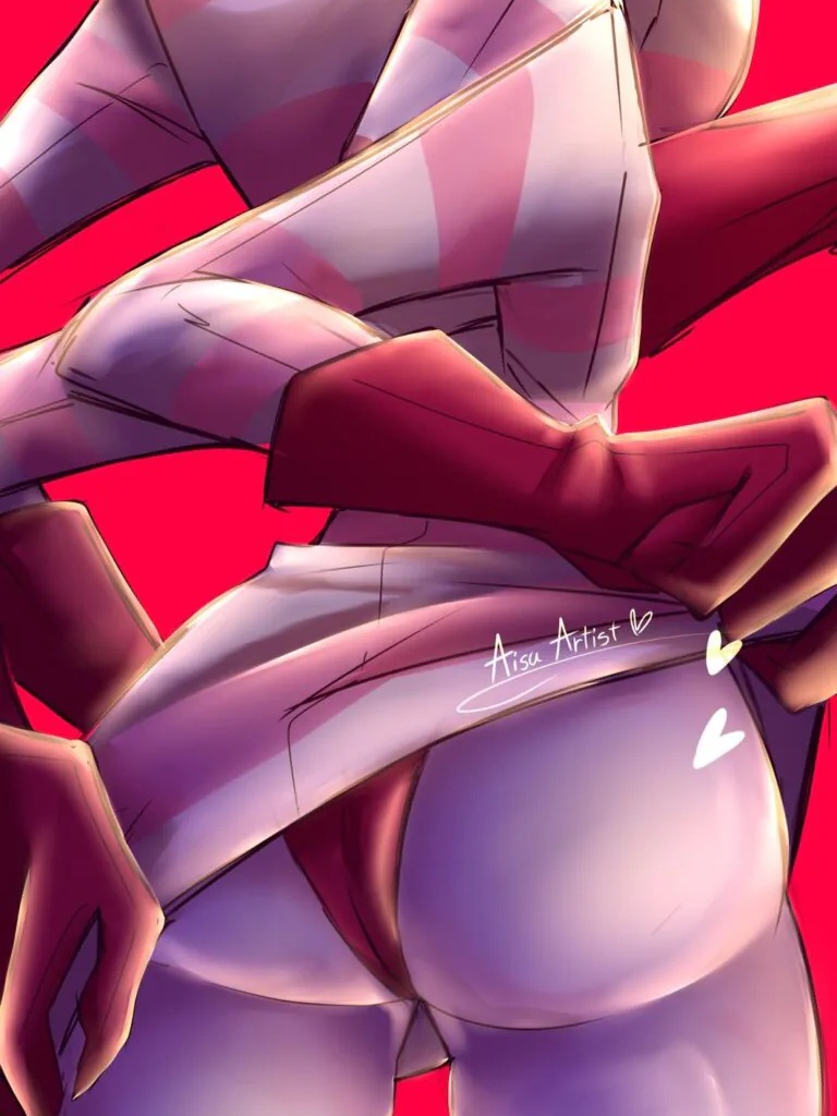 1boy, aisuartist, angel dust (hazbin hotel), ass, big ass, hazbin hotel, male, male focus, male only, solo focus, solo male, tagme, thick thighs