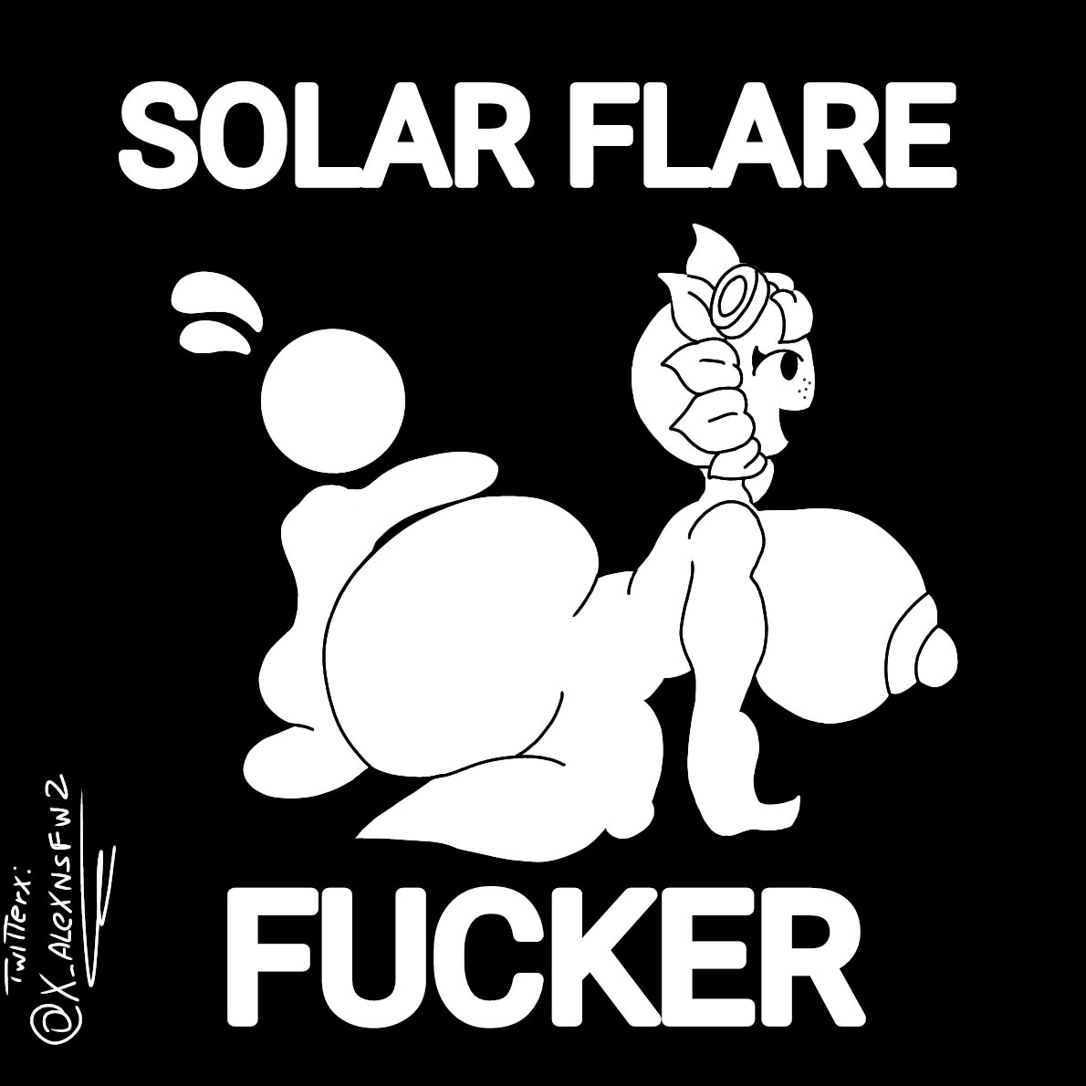 1boy, 1girls, anonymous male, ass, big penis, black background, breasts, female, flower humanoid, googles, large ass, large breasts, male, male/female, penis, plant girl, plant humanoid, plants vs zombies, plants vs zombies: heroes, property, sex, sex from behind, smaller male, solar flare (pvz), sunflower (pvz), sweating male, taller female, tomboy, warning sign, warning sign person, white body, x alexnsfw2