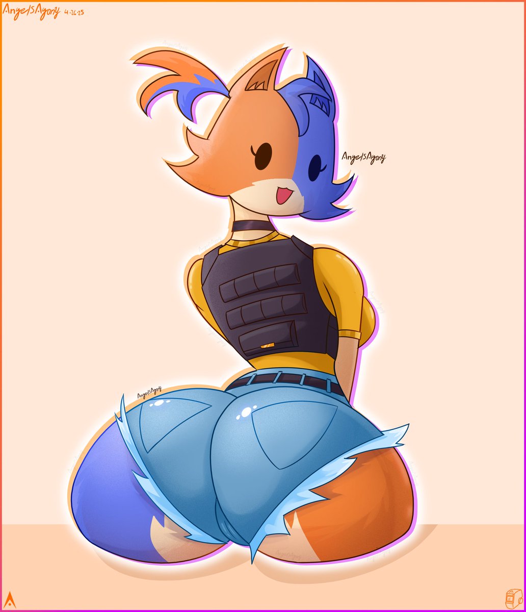 :3, 1girls, 2d, 2d (artwork), absurd res, accessory, ahoge, angelsagony, anthro, anthro only, artist name, artist signature, athletic, athletic anthro, athletic female, back view, behind view, belt, big ass, black body, black choker, black eyes, black fur, black hair, border, bottom heavy, bottomwear, breasts, calico cat, cameltoe, cate meowdy (fortnite), cheek tuft, child bearing hips, choker, clothed, clothed female, clothes, clothing, curvaceous, curvy, curvy body, curvy female, curvy figure, cute, cute face, digital drawing (artwork), digital media (artwork), epic games, eyelashes, felid, felid humanoid, feline, feline humanoid, felis, female, female only, fit, fit female, fortnite, fortnite: battle royale, fully clothed, fur, furry, furry ass, furry breasts, furry female, furry male, furry only, hips, hourglass figure, humanoid, looking at viewer, looking back, looking back at viewer, male, mob face, multicolored body, multicolored fur, multicolored hair, no humans, open mouth, open smile, orange body, orange fur, orange hair, outline, ponytail, pussy, rear view, revealing clothes, simple background, sitting, skimpy, skimpy clothes, skin tight, slim waist, smile, smiling, smiling at viewer, solo, solo female, tagme, tied hair, tight clothing, tight fit, topwear, tuft, two-tone hair, white body, white fur, wide hips