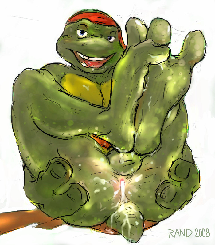 2008 anal ass balls cum cum_in_ass cum_inside gay hindpaw looking_at_viewer male male_only presenting rand_(furry_artist) raphael solo spreading tail teenage_mutant_ninja_turtles turtle yaoi