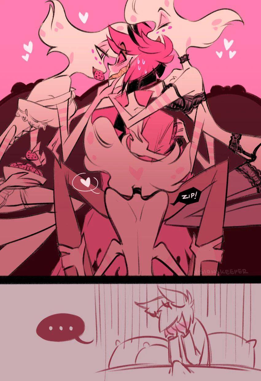 alastor (hazbin hotel), angel dust (hazbin hotel), hazbin hotel, psychicpains, tagme
