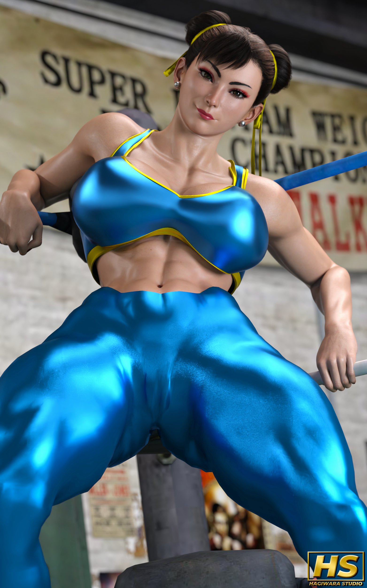 1girls, 3d, ass, big ass, big breasts, breasts, capcom, chun-li, female, female only, hagiwara studio, mature female, milf, muscular, muscular female, solo, straight hair, street fighter, street fighter 6, tagme, thick thighs