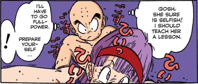 1boy 1boy1girl 1girls bald bald_man black_eyes bottomless breasts breasts_out bulma_briefs bulma_briefs_(frieza_saga) coloured comic_panel completely_nude_male crop_top crop_top_lift doggy_style doujinshi dragon_ball dragon_ball_z english_text fan_colored female forehead_markings hairband krillin kuririn lilac_eyes lilac_hair male moaning muscular muscular_male naked naked_male naked_male_with_half_naked_female nipples nude nude_male ogata_satomi older_female older_woman_and_younger_boy open_eyes panting partially_clothed purple_eyes purple_hair sex sex_from_behind size_difference vaginal_penetration younger_male