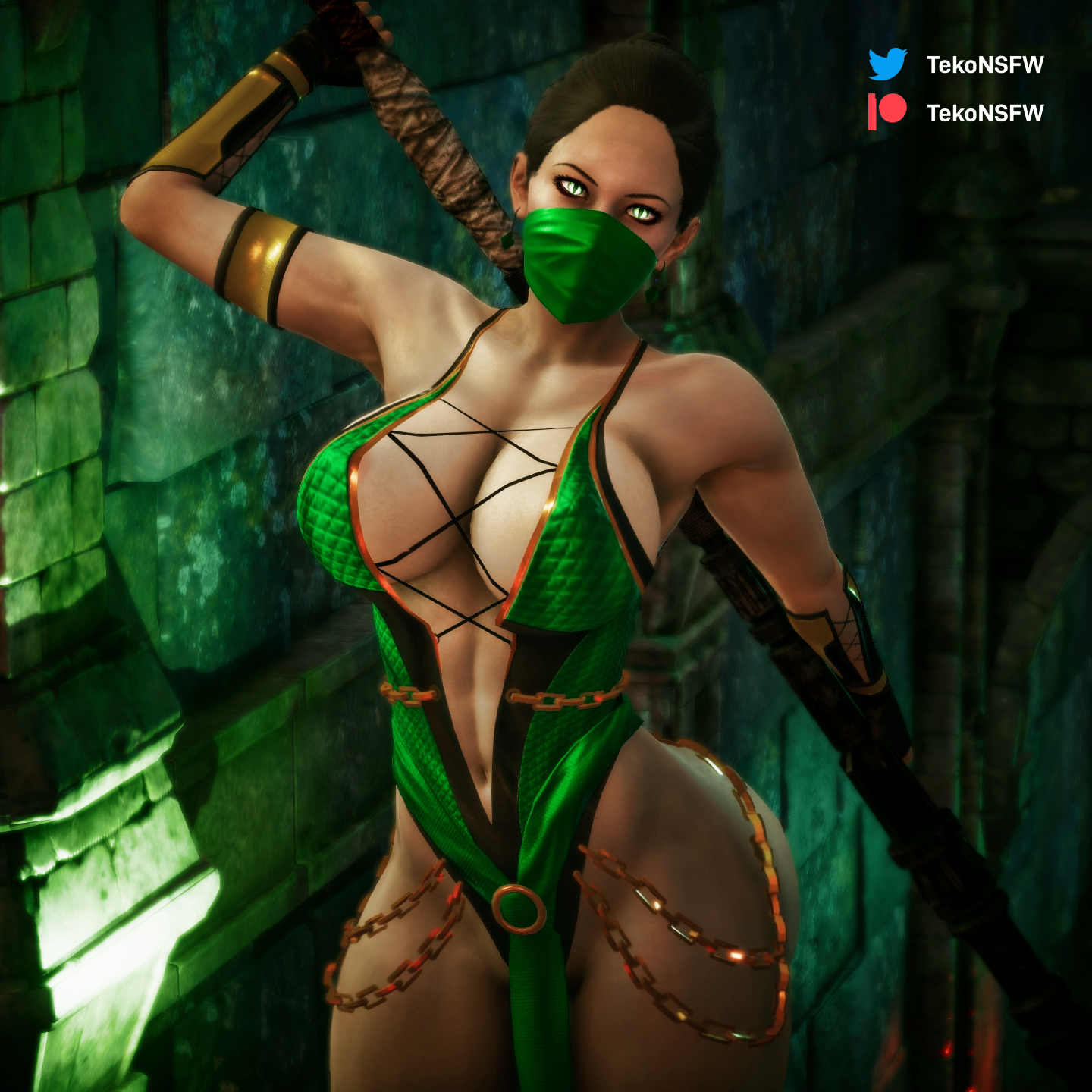 3d, ass, big ass, big butt, breasts, female, jade (mortal kombat), mortal kombat, mortal kombat 11, mortal kombat x, tekonsfw