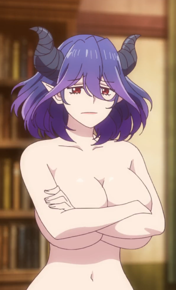 anime_screencap demon_girl demon_horns horns huge_breasts kinsou_no_vermeil mature_female monster_girl screencap screenshot succubus vermeil vermeil_(kinsou_no_vermeil) vermeil_in_gold