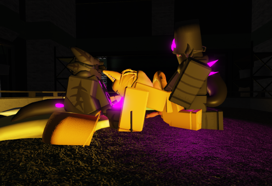 3boys 3d anal_sex anthro anthro_on_anthro blowjob buck_(kaiju_paradise) catte_(kaiju_paradise) forced_anal furry gay_sex gootraxian kaiju_paradise nightcrawler_(kaiju_paradise) oral_sex radant roblox roblox_game tagme