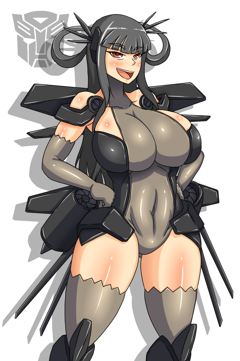 1girls 2014 autobot big_breasts black_hair cleavage dr.bug gijinka hasbro humanformers jetfire red_eyes solo solo_female tagme thick_thighs transformers transformers_(bayverse)