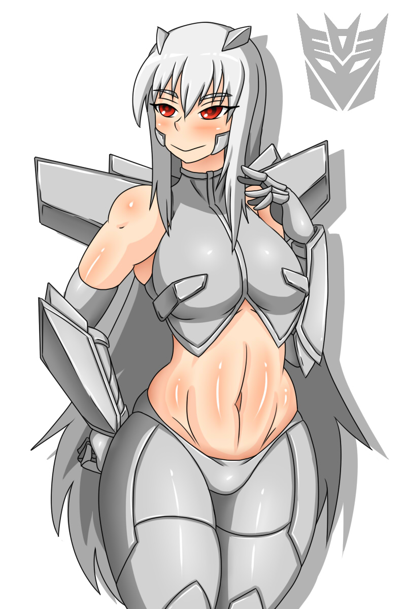 1girls 2014 bare_midriff decepticon dr.bug gijinka grey_hair hasbro humanformers red_eyes small_breasts solo solo_female starscream tagme transformers transformers_(bayverse)