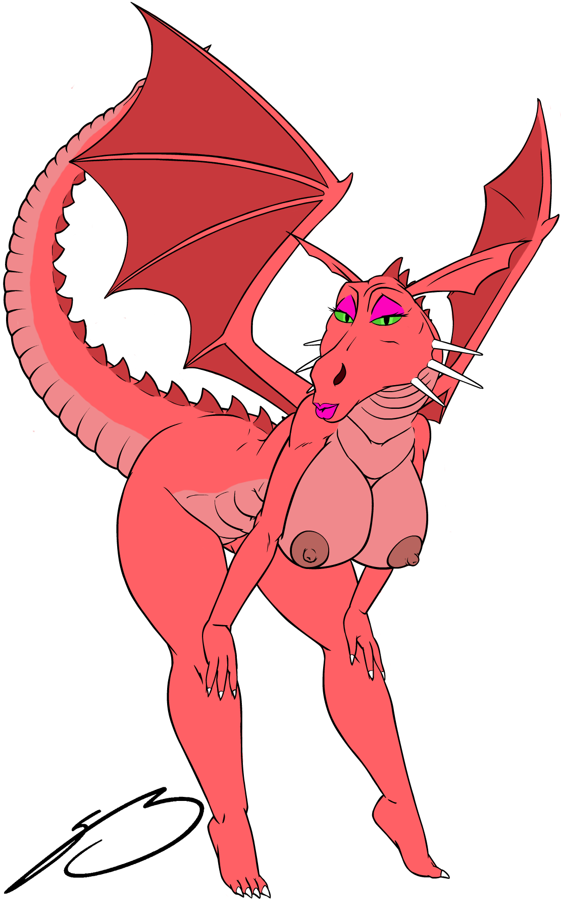 alpha_channel dragon dragon_(shrek) dragoness dreamworks female for_sticker_use nipples pink png roary scalie shrek_(film) shrek_(series) solo sticker_template transparent_background transparent_png