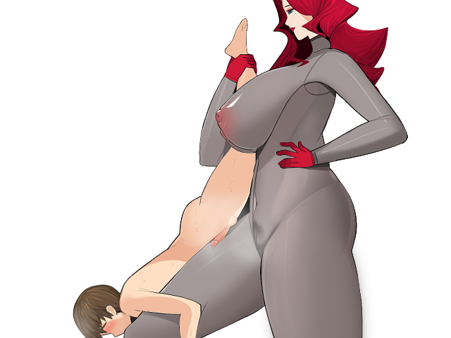 alexandra_(heelfall) areolae big_breasts bo_wei bodystocking bodysuit domination faceless_male femdom full_bodystocking game_cg heelfall larger_female lipstick milf nipples plump pubic_hair red_hair size_difference slave smaller_male thick_thighs