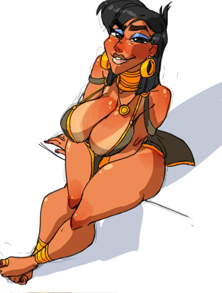 1girls anklet barefoot big_breasts black_hair bracelet breasts bust busty cleavage collar curvaceous curvy curvy_figure disney earrings empress eyelashes eyeshadow female female_focus female_only genderswap genderswap_(mtf) hips hourglass_figure jewelry koko_(seanmalikdesigns) kuzco large_breasts latina legs lips lipstick long_hair makeup mature mature_female nail_polish peruvian_female pinup pinup_pose pose posing rough_sketch rule_63 seanmalikdesigns sitting skimpy skimpy_clothes solo standing tagme tan tan_skin tanline tanned tanned_female tanned_skin the_emperor's_new_groove thick thick_hips thick_legs thick_thighs toe_ring toenail_polish veiny_breasts voluptuous wide_hips