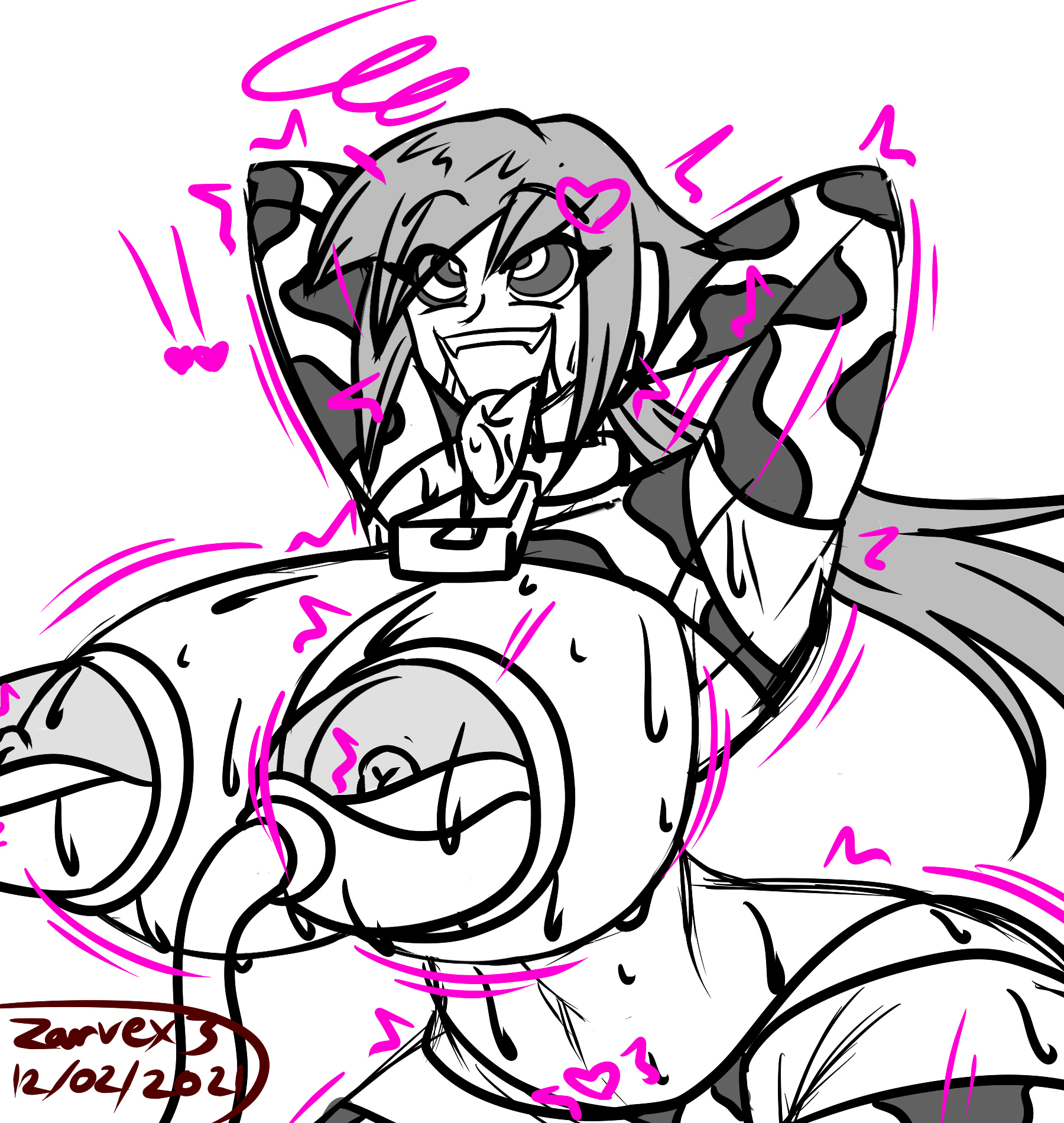 aile, armpits, ass expansion, breast expansion, breast growth, breast growth (enlargement), breasts, cow girl, cow print, female, hucow, huge breasts, lactation, looking pleasured, mega man, mega man zx advent, milk, milking, milking machine, mind control, tagme, transformation, zarvex3