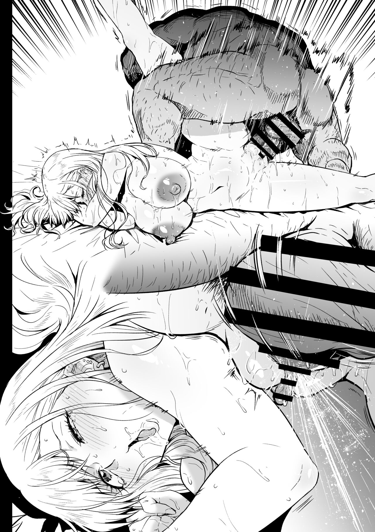 1boy, 1girls, age difference, ahemaru, blonde female, breasts, censored, fat male, female, gyaru, kitagawa marin, large breasts, male, netorare, nipples, old male, older male, older male and younger female, prostitute, prostitution, pussy, sex, sono bisque doll wa koi wo suru, teenage female, teenager, vaginal penetration, younger female